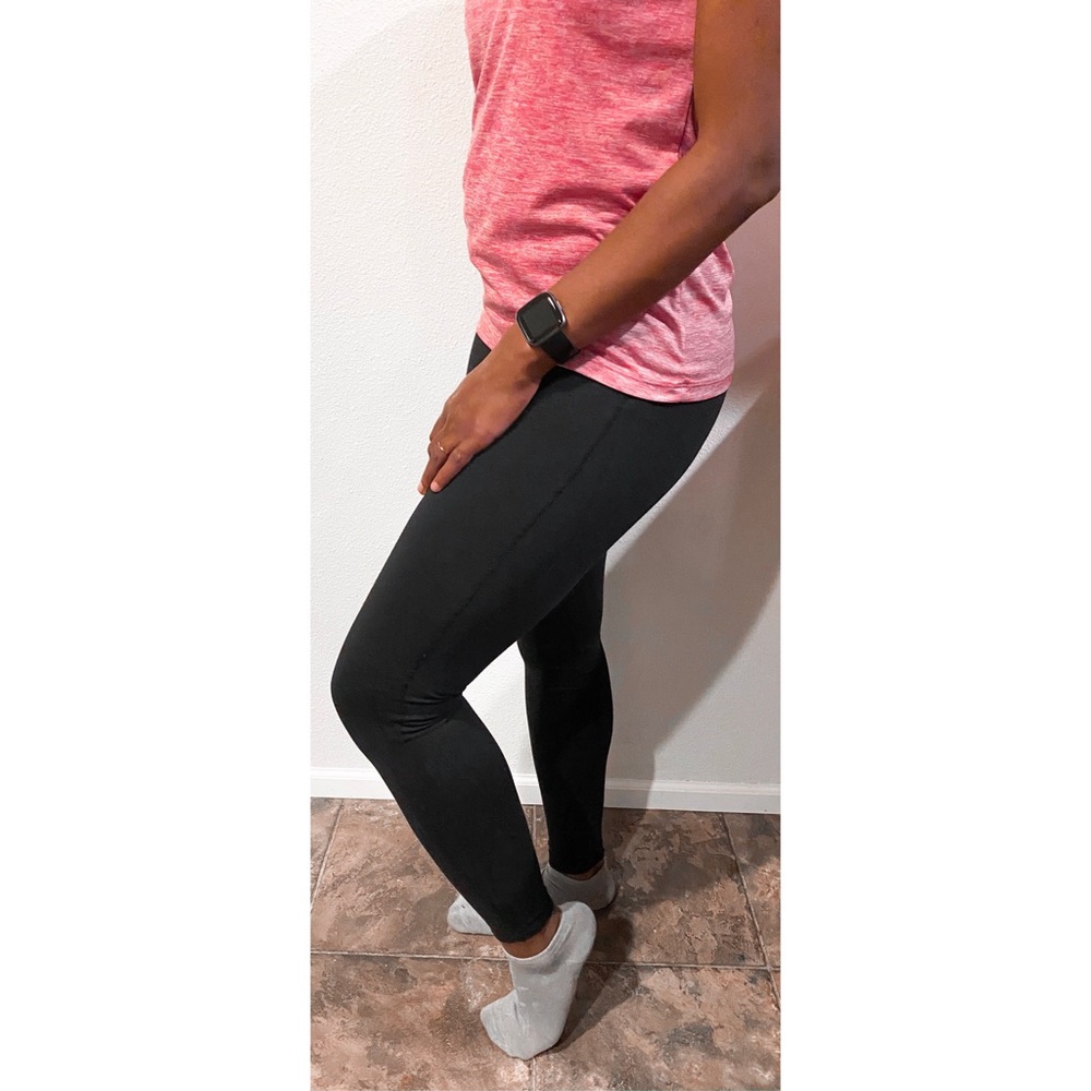 ATHLETA Crackle Chaturanga Metallic Black Leggings